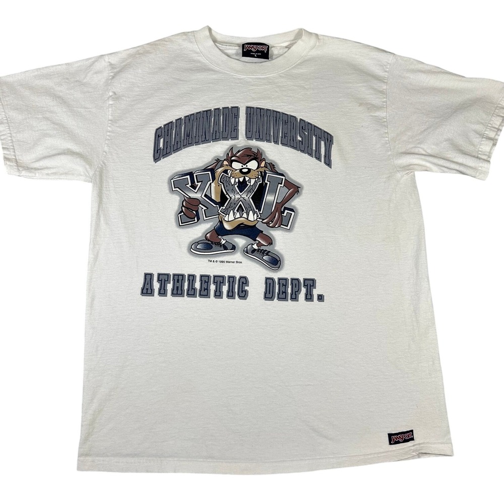 VINTAGE '95 Taz Looney Tunes Chaminade University T-Shirt Mens L Made in‎ USA